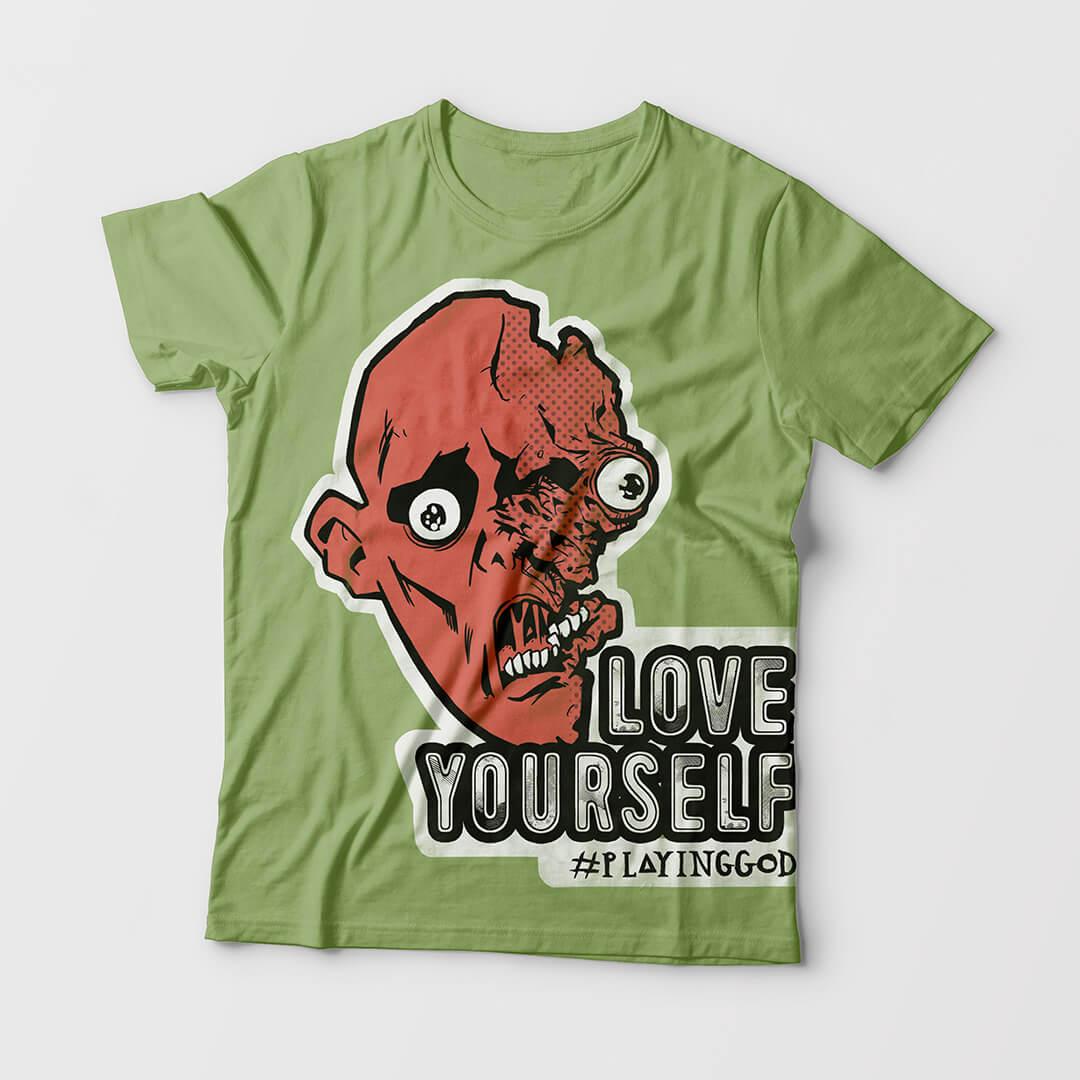 Playing God Love Yourself Logo Tee