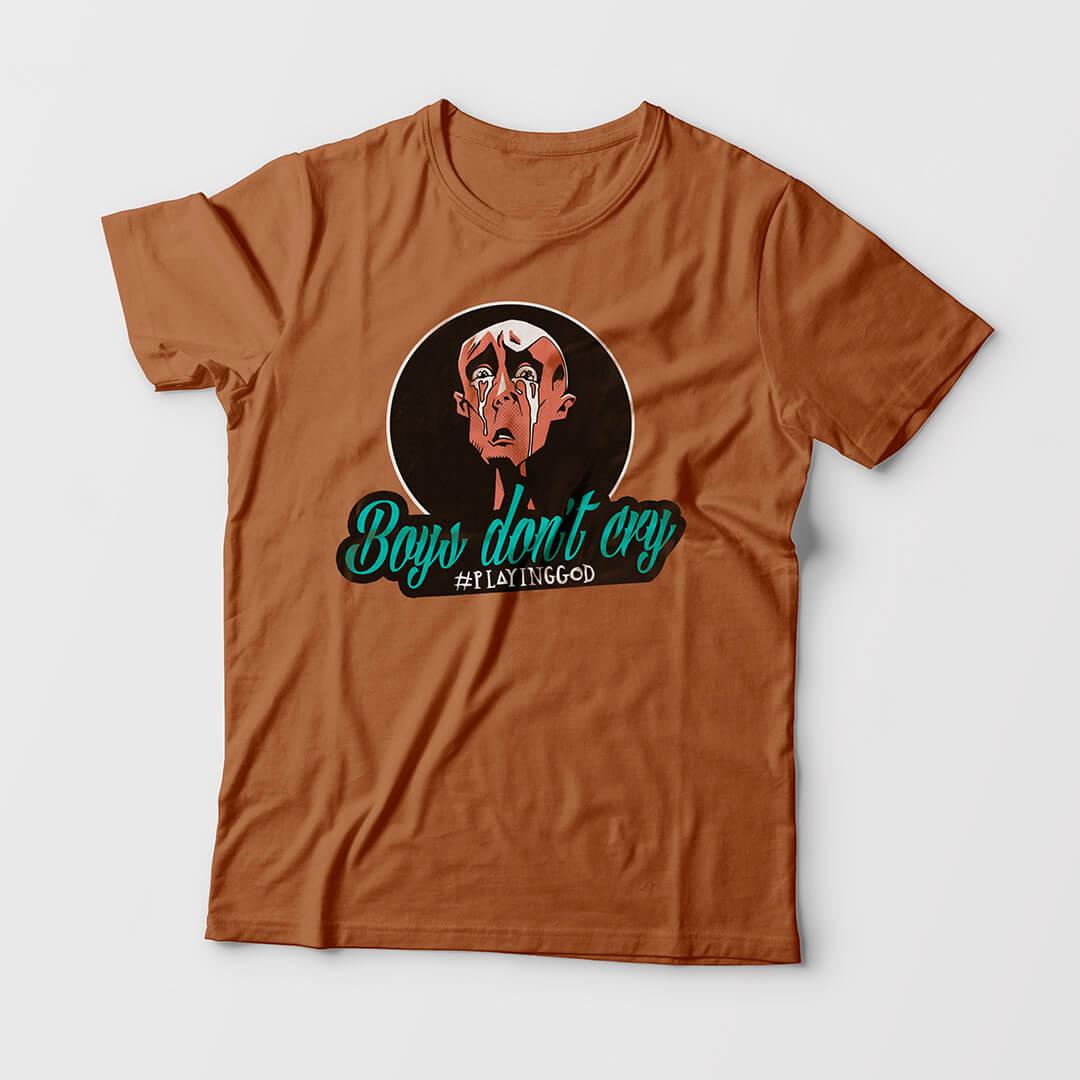 Playing God Boys Don't Cry Logo Tee